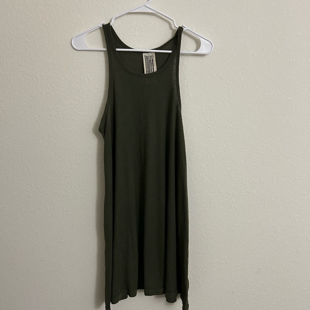 Free People Sage Green Sleeveless Top